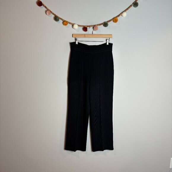 St. John black knit pull on pants - Picture 1 of 4